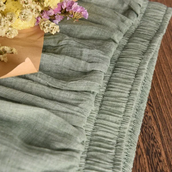 Women's High Waist Linen Pleated Skirt Casual Summer 2025 Fashion - Image 3