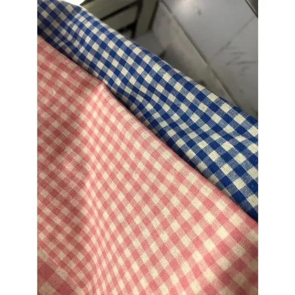 Women’s Cotton Linen Plaid A-Line Slim Mini Skirt Summer Casual Fashion - Image 3