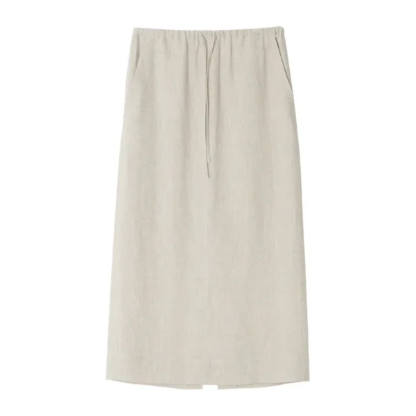 100% Linen Loose Skirt Women Summer High Waist Casual Streetwear - Image 5