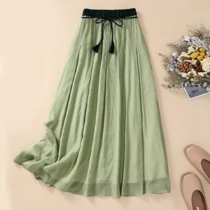 Women’s Summer Casual Fashion Stylish Medium Length Half Skirt Chic