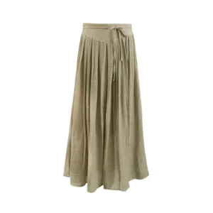 Cotton Linen High Waisted Wide Leg Skirt Pants Summer Casual Korean