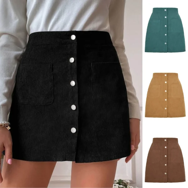 Sequined High Waist Corduroy Ruched Ruffle Zipper Mini Skirt