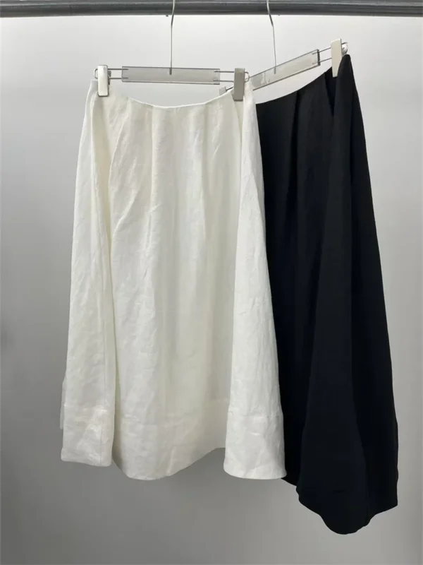 Women 100% Linen Sleeveless Top And A-Line Midi Skirt Set Outfit - Image 3