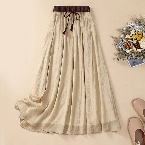 Women’s Summer Casual Fashion Stylish Medium Length Half Skirt Chic - Image 3