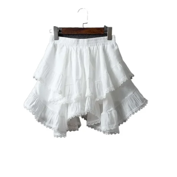 Spring Autumn High Waist Cotton Linen Skirt Women Office Casual - Image 5